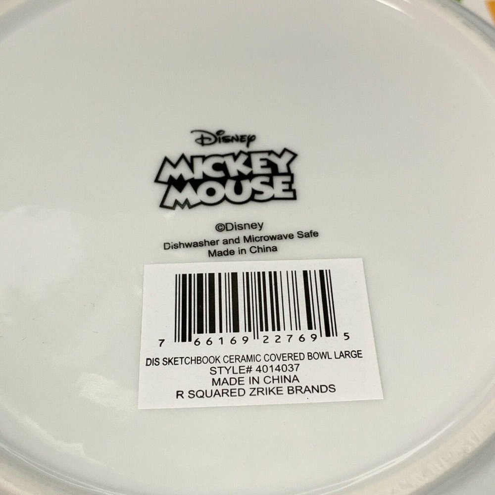 Disney Sketchbook Ceramic Covered Bowl Set - Picture 5 of 5